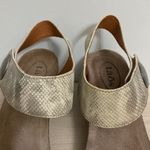 TAOS Carousel 2 women’s metallic snake print leather wedge sandals. Size 10 Photo 3