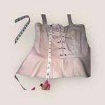 Aeropostale Women's Pink Lace Up Corset Peplum Tank Top Size M Photo 4