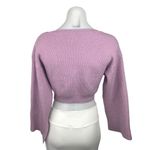 ASOS Women's Purple Long Sleeve Crew Neck Knit Pullover Cropped Sweater Top Sz 6 Photo 1