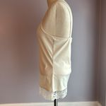 Vintage City Unltd ivory cream V neck camisole with lace hem and split sides Size M Photo 2