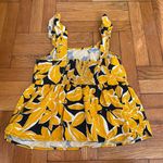 Who What Wear Peplum Linen Ruffle Sleeveless Gathered Back Top Size Small Photo 6