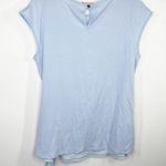 Vince Camuto Light Blue Cap Sleeve Tie Front Blouse Women's Size Small S Photo 1