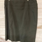 INC  International Concepts Women's Size 12 Black Slit A Line Skirt Lined Photo 0