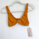 HAIGHT Juliana Tumeric Yellow Triangle Bikini Top Size M Photo 2