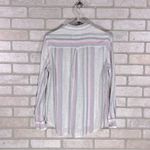 Rails  Charli Lucia Stripe Linen Blend Long Sleeve Button Down Shirt Size XS Photo 3
