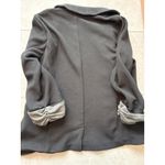 Skies Are Blue  Black Knit Open Front Blazer Jacket Cuffed Sleeves Women's Large Photo 10