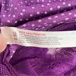 Free People  Pajamas Shorts Dotted Lace Trim Summer Sleep Size S New Purple Photo 5