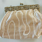 Clutch Moni Couture mini bag Cream with gun metal hardware crystal accents NYE Silver Photo 0