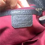 Large Italian croc print leather shoulder bag by J Peterman Red Photo 3