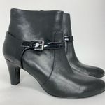 Lauren Ralph Lauren Womens Leather Saida Ankle Boots Booties Buckle Black Sz 10B Photo 2