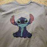 Disney  Stitch Ohana Sweatshirt Women’s Sz M Blue Sweater Crew Long Sleeve Photo 3