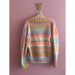 Gorgeous Handknit Pastel Rainbow Knit Sweater XS/S Blue Photo 2