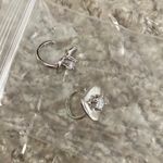 NEW Silver Plated Ear Cuffs Heart Shaped with Rhinestones One Size NIB Photo 1