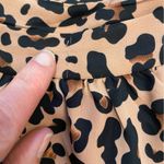 NWT Jade Neutral Brown and Black Leopard Print Gathered Neck Halter Top, size XS Photo 7