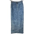 Judy Blue Denim Midi Maxi Skirt Sz 1XL Acid Wash Stretch High Slit A Line Photo 1