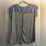 Adele & May Casual Striped Top – Women’s Small (Denim + Black & White) White Size undefined Photo 2