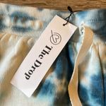 NWT Tie Dye Women’s Teal‎ Blue & White Drawstring Sweatshirt Shorts with Pockets Size XXS Photo 1