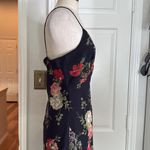 Y2k vintage asymmetrical floral rose print midi dress Black Size XL Photo 8
