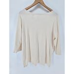 MM.LaFleur New York Cream Ribbed Cotton Spandex 3/4 Sleeve Top Shirt XXL Photo 4