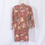 VINTAGE LACY AFTERNOON Floral English Garden Open Front Cardigan Size L Size L Photo 2