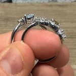 EUC Ring Set Yellow & Blue Stone 925 Sterling Silver Size 7 & 8 Photo 10