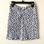 Good American  Always Fits‎ Textured Leopard Print Mini Skirt Size S/M Blue Black Photo 1