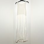 Anthropologie  White Asymmetrical Sleeveless Maxi Dress Large Photo 3
