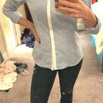 H&M Blue Striped Work Button Down Photo 0