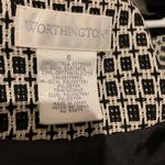 Worthington Black White Woven Skirt Suit Sz 6/10 Photo 9
