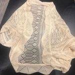 Tan Knit Cardigan Womens Medium Short / Cropped Short Sleeves Photo 2