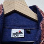 KAVU Women's Lopez Filigree Print Button High Collar Pullover Knit Sweater Sz L Photo 3