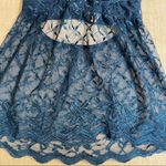 Coquette Push Up Lace Baby Doll Top Blue Size L Photo 7
