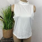 Foschini Ivory Sleeveless Mock Turtleneck Sleeveless Tee T Shirt Top NEW L Size L Photo 1