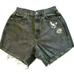 Chic Jeans VTG 80s Chic Black Denim Cutoff Shorts 27” Waist Relaxed Western Grunge Photo 0