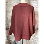 Anthropologie Womens Sweater V Neck Boxy Dolman Rust Size S Photo 3