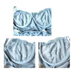 NWT Blashe Teddy Bodysuit Sz M Blue Sheer Lace Accents Snap Closure Exo… Photo 8