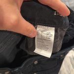 American Eagle  Women's Black Straight Denim Raw Hem Shorts Extra Long Size 8 Photo 5