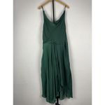 Selfie Leslie Forest Green Ava Cowl Neck Satin Drawstring Midi Dress Size XS Photo 4