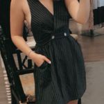 Dress Forum Elegant Navy Blue Striped Dress Photo 0