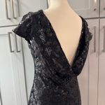 Calvin Klein  Black Sequin Gown Evening Dress Formal Party Pageant Prom Size 6‎ Photo 3