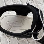 Comfortview  Black White Strappy Velcro Lightweight Strap Sandals Size 9.5 Annora Photo 2