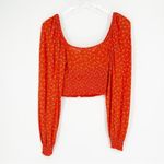 Urban Outfitters  Old Soul Floral Crop Top S Orange Photo 2