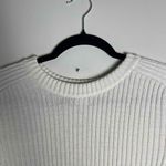 Venus  Womens Black White Knit Short Sleeve Knee Length Sweater Dress Large Photo 4