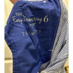 Talbots Blue Striped Linen Blend the Easy Drawstring Pant Women’s Size 6 Photo 9