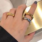 Unisex ring bamboo joint ring gold ring simple ring stacking ring stackable ring Photo 2