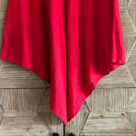 NWT Manta Del Lago Womens Midi Dress Red Sz Medium Pointed Hem Cottagecore Photo 2