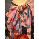 1. State NWT  Floral Print Tie-Neck Romper Short Puff Sleeve Casual Party‎ Large Photo 1