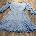 French Connection Cilla Broderie Anglaise Cut-Out Mini Dress Size 6 Photo 5