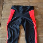 Under Armour  Black and Red Performance Leggings Photo 0
