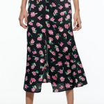ZARA NWOT  SATIN MIDI SKIRT WITH FLORAL PRINT  HIGH WAIST BLOGGERS FAV Photo 4